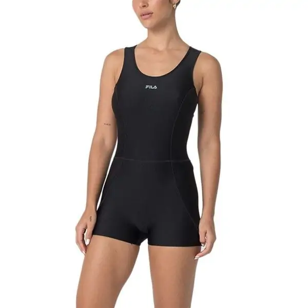 Malla Natación Fila Long Tri Dama - Negro